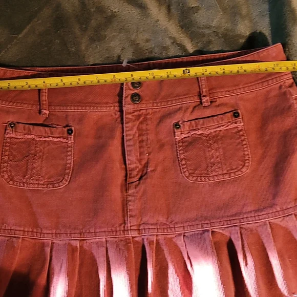 Rusty Brown Cordoroy Mini Skirt M - Picture 7 of 8